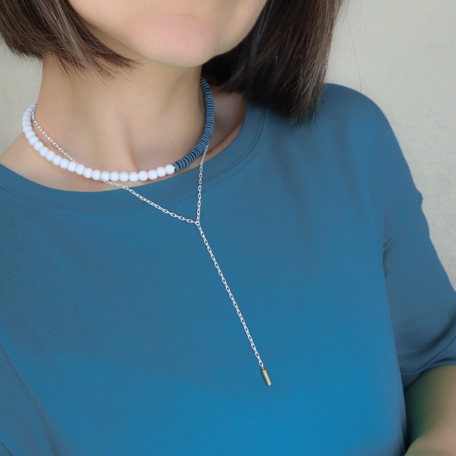 296 | Minimalistinė balta grandinėlė