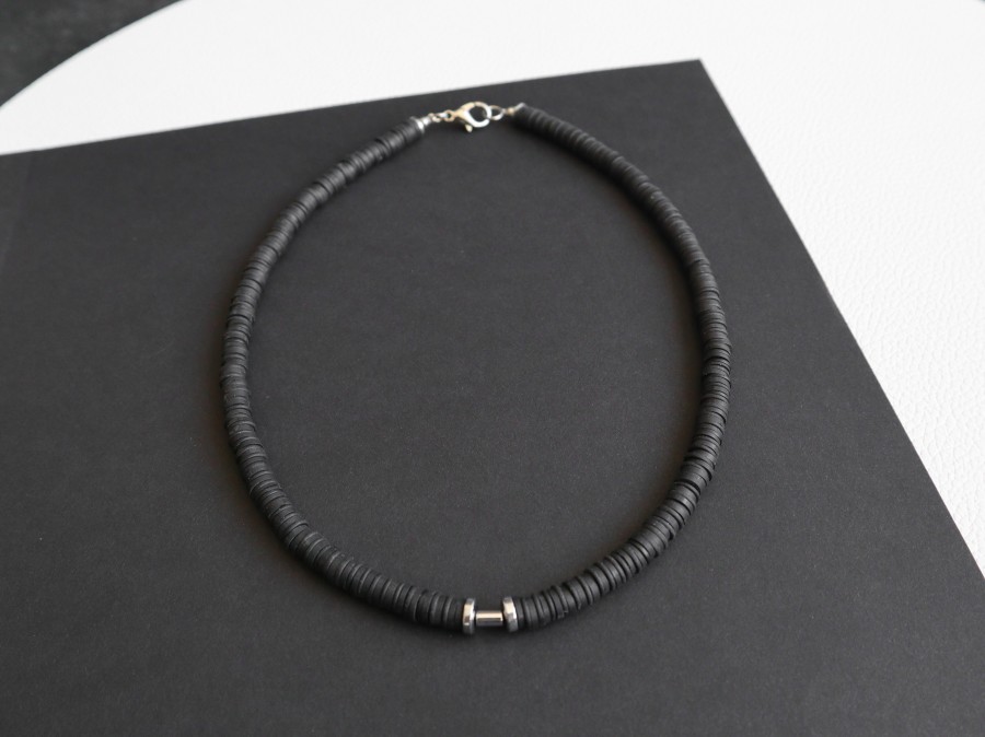 318 | Juodas matinis hematito vėrinys 